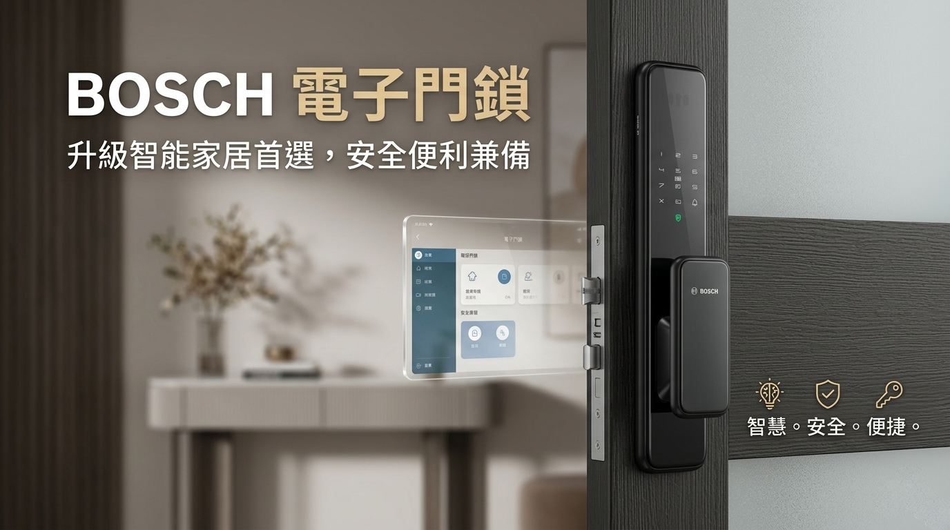 BOSCH 電子門鎖|升級智能家居首選,安全便利兼備
