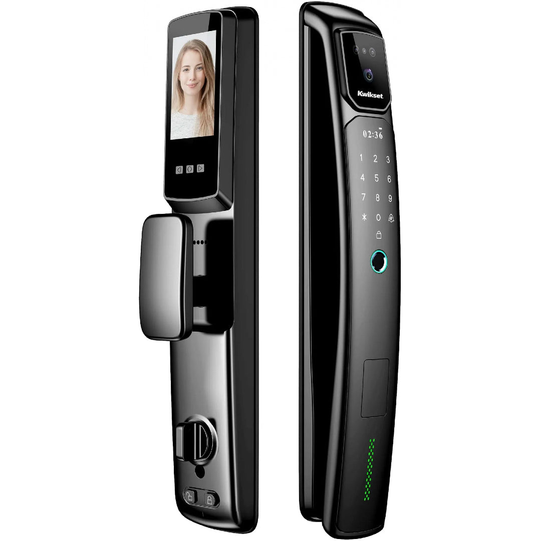 Kwikset PF2-1BN81 PF2 Pro 8-in-1 Facial Recognition Fully Automatic Smart Lock with Video Recording (Authorized Dealer Installation)