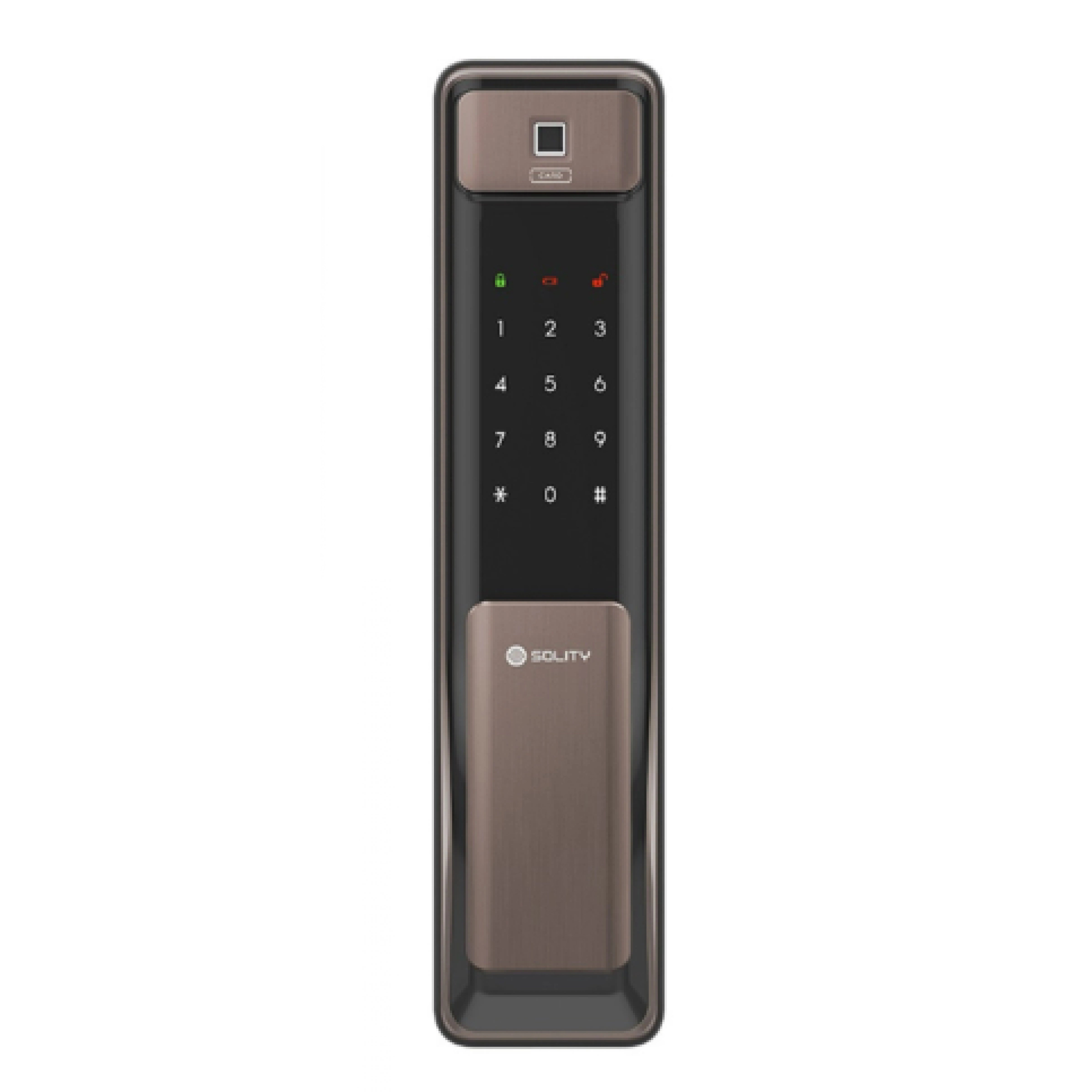 Solity GSP-2000BK Metallic Brushed Electronic Door Lock (IoT WiFi/Octopus Function) (Red Antique Copper) (Installed by Main Distributor)