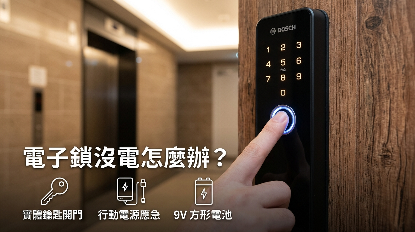 電子門鎖無電怎麼辦？智能門鎖緊急開門妙招，門鎖維護指南