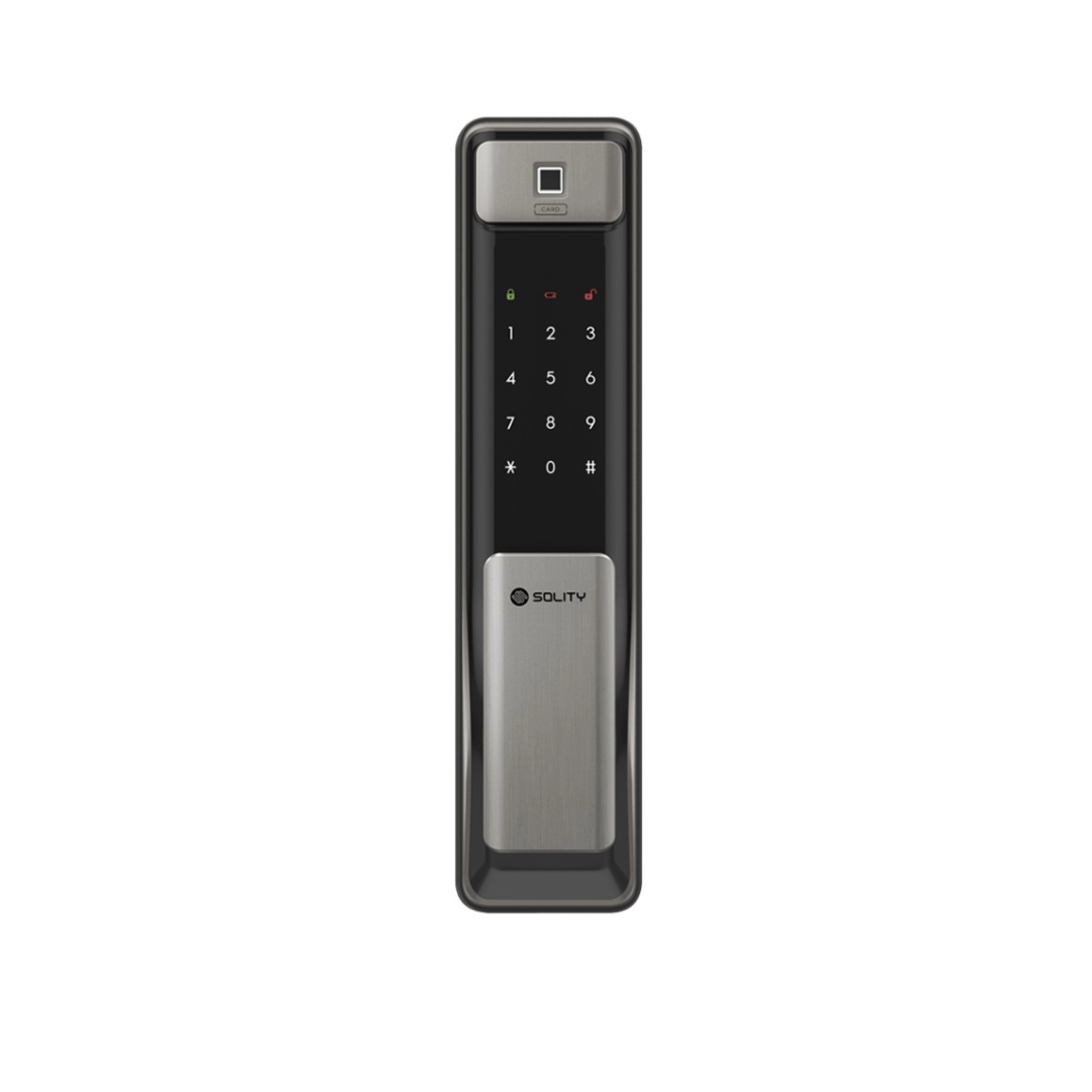 Solity GSP-2000BK Metallic Brushed Finish Digital Door Lock (IoT WiFi/Octopus Function) (Titanium Silver) (Installation by Main Distributor)