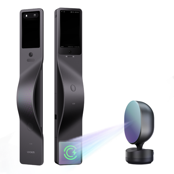 Lockin V7 Max True AI Smart Electronic Door Lock (Left/Right Opening Optional) (Space Gray)